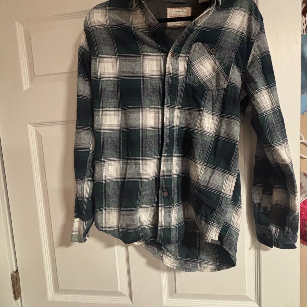 Men's Green Plaid Shirt
